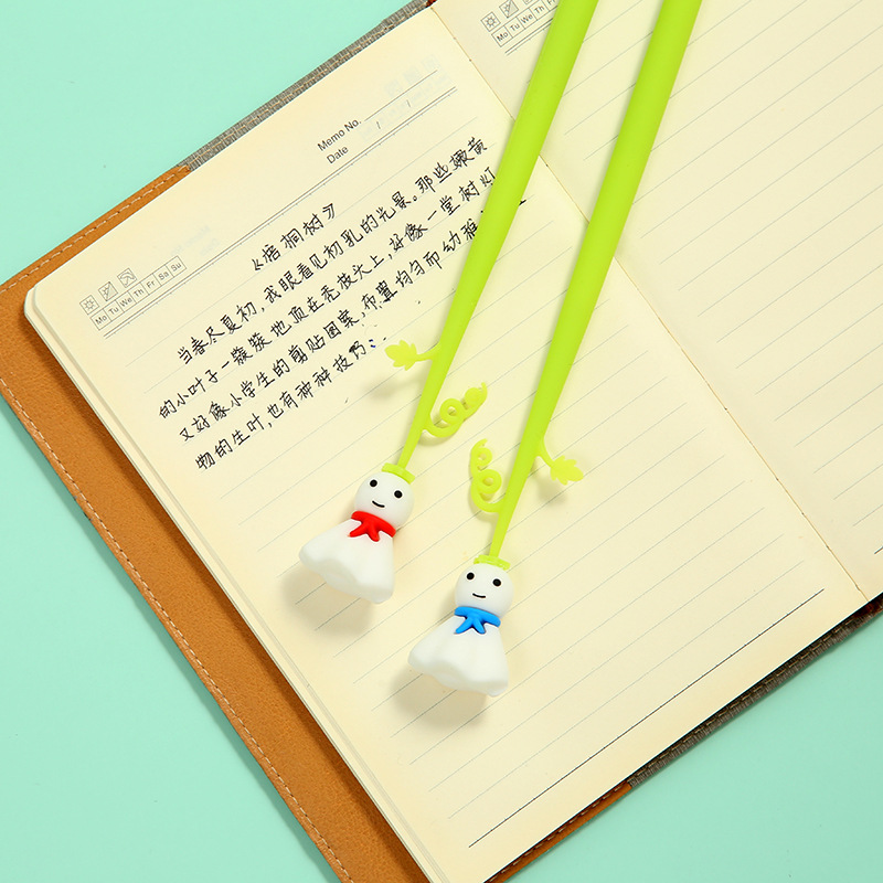 Korean cartoon Halloween Ghost all-silicone gel pen, Sunny Day Doll swing signature pen custom wholesale details Picture