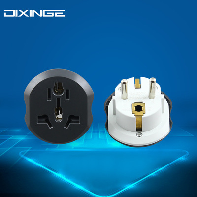 German standard adapter plugs, European standard travel plugs, European standard multi-purpose sockets, French, Korean and Russian plugs