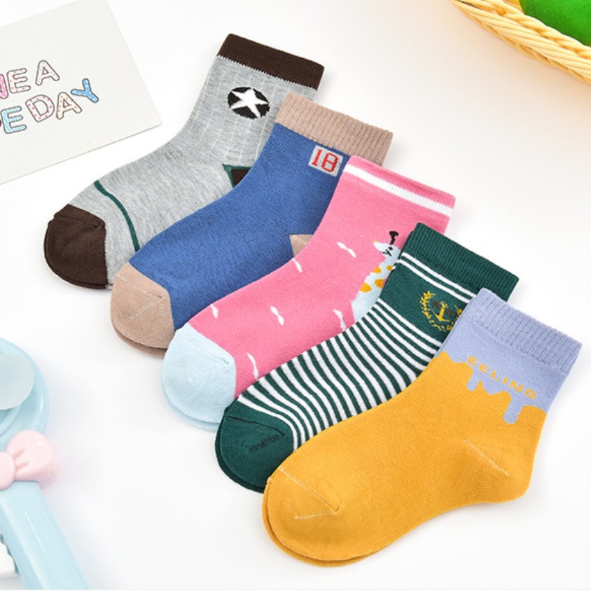 2022 Autumn and winter new cartoon children's mid-calf socks, baby socks, infant socks, all-cotton children's socks manufacturer wholesale details Picture
