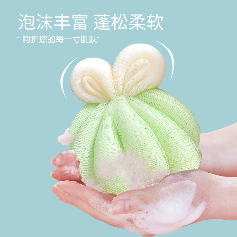俊美浴球批发/韩国卡通可爱/起泡搓澡搓背产品图