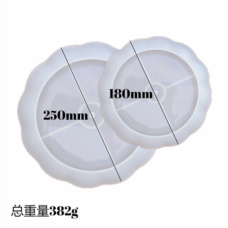 diy crystal drip mold Two-layer fruit tray tea table three-dimensional lace tray coaster resin drip mold Item Picture