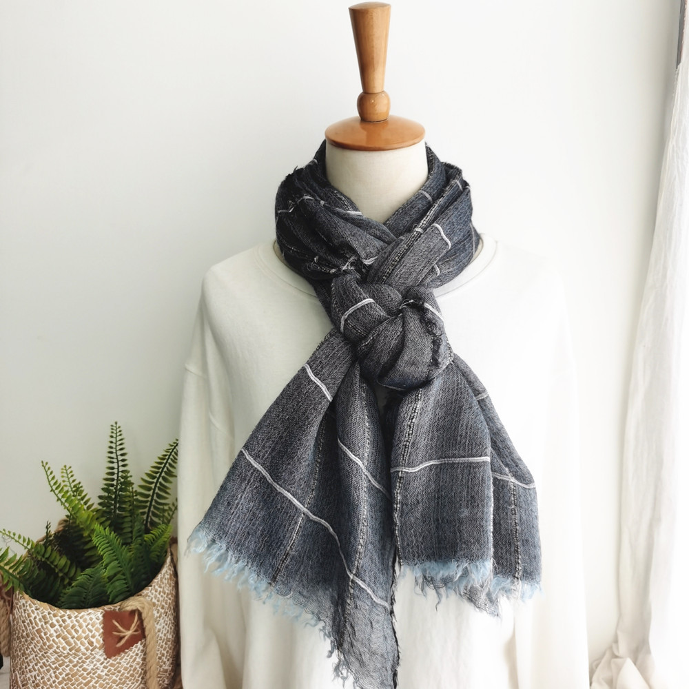 Korean Thin Wool Scarf For Women Cross Border Shawls Plaid Scarf For Men And Women Couples Application Scenario