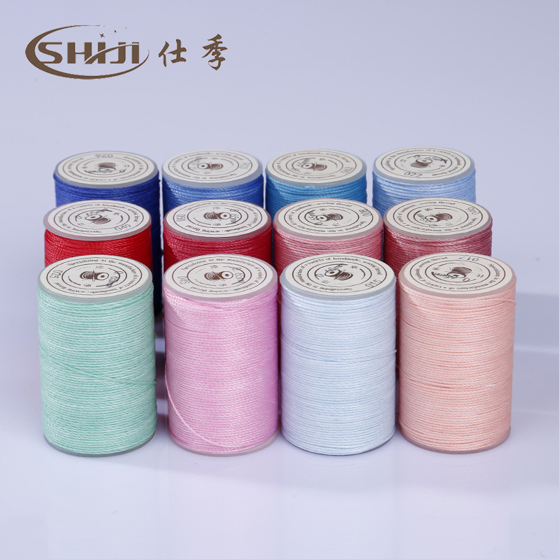 厂家批发0.45mm 80米 蜡绳蜡线涤纶缝纫圆蜡线手工皮具高强线手缝