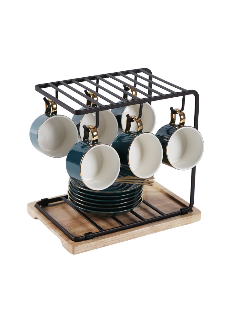 European-style small luxury coffee cup and saucer set with ceramic cups Application Scenario
