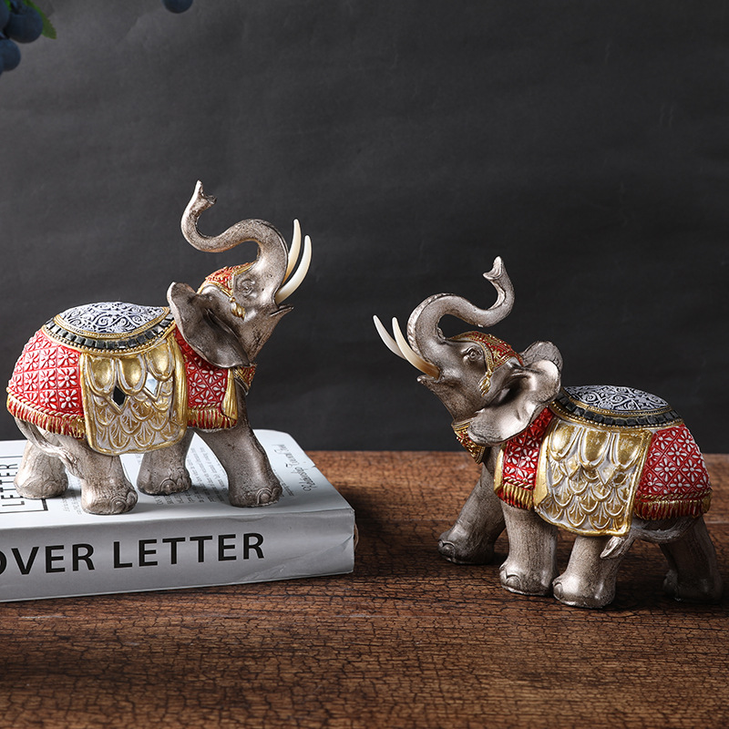 泰国树脂工艺品大象新品家居用品  创意ins装饰品大象摆件图