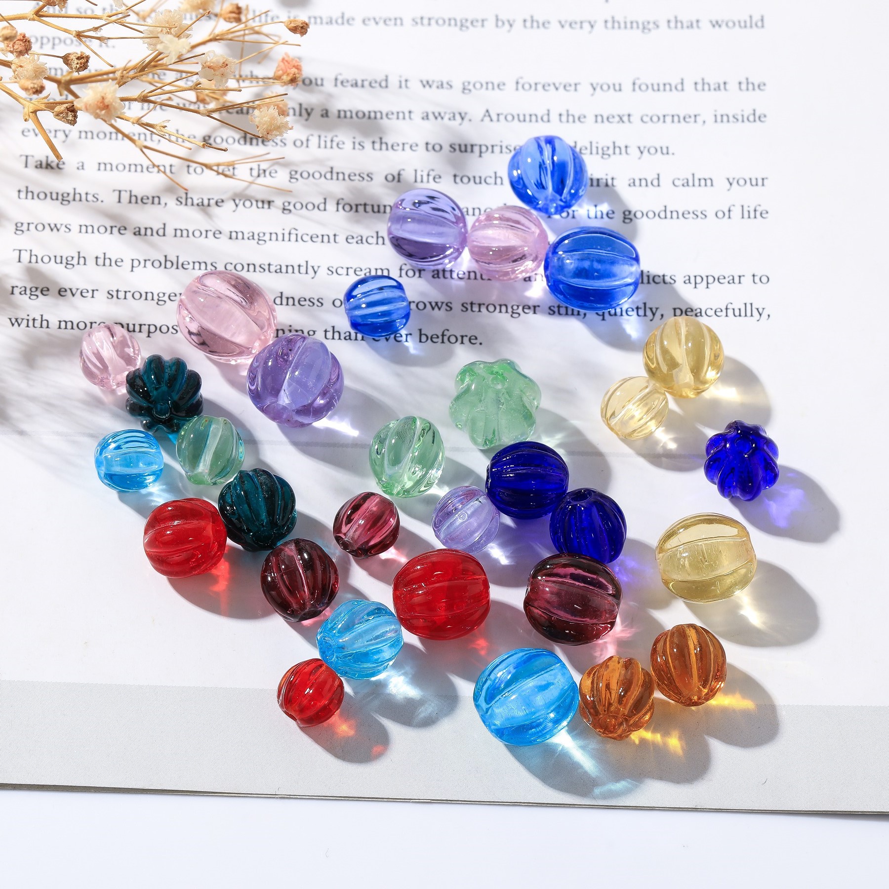 Hanyu Yuan Handmade Glass Pumpkin Beads, various glass pumpkin beads, versatile glass pumpkin bead manufacturers summary details Picture