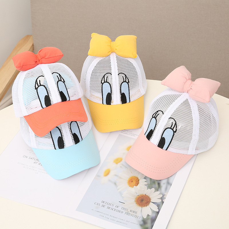 Spring and autumn children's baseball caps, boys' and girls' baseball caps, sun hats, summer baby bay brim sun hats, cartoon details Picture