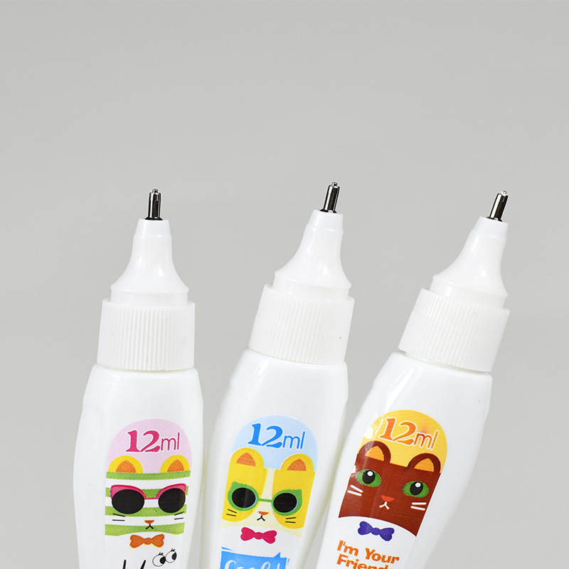 Weibo cartoon creative press type correction liquid pen children correction liquid multi-color learning with modification liquid details Picture