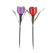 Tulip lights LED Tulip solar plastic ground insert lawn lights Outdoor home landscape garden lights
