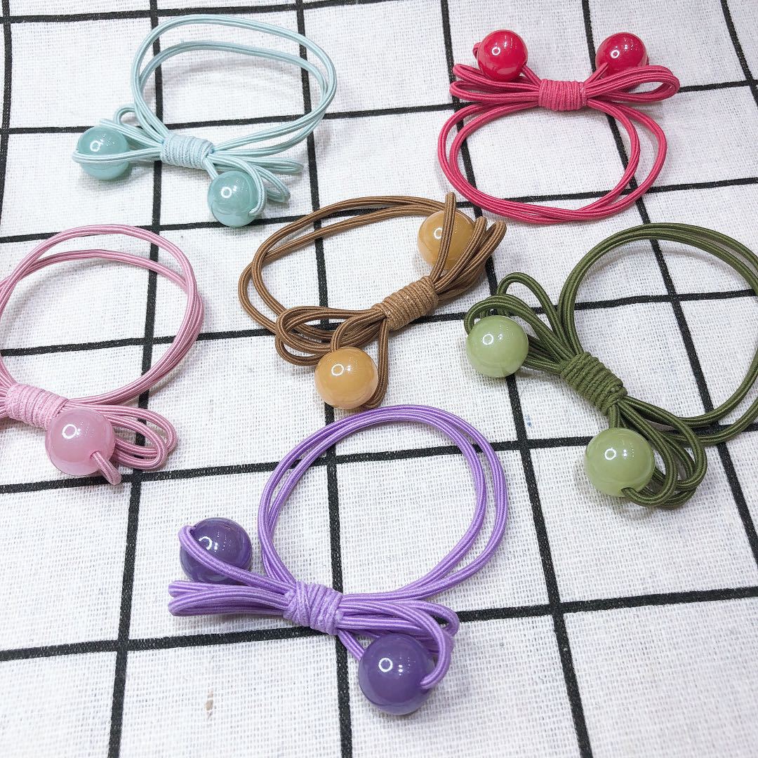 No. 111 Bee Double Jelly Beads 100 per bundle. Colorful Bee Double Jelly beads. Adult hair tie. Women's leather case. Simple hair tie. Rubber band. Ponytail tie. Hair accessory