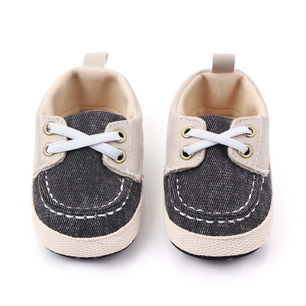 Boys' elastic sleeve baby shoes, walking shoes, baby shoes, soft-soled casual baby canvas shoes 2408 Specification image