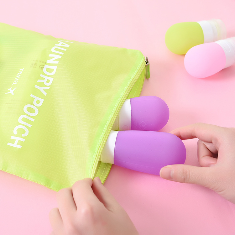 Shampoo, body wash, lotion, silicone empty bottle, business trip toiletries bag, travel supplies, travel toiletries portioning bottle set Application Scenario