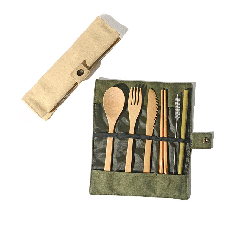 户外旅行便携餐具套装家用学生竹制刀叉勺筷子可定制