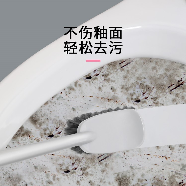 Household toilet cleaning brush, antibacterial handle toilet brush, dead corner toilet brush, extended handle toilet cleaning brush Application Scenario