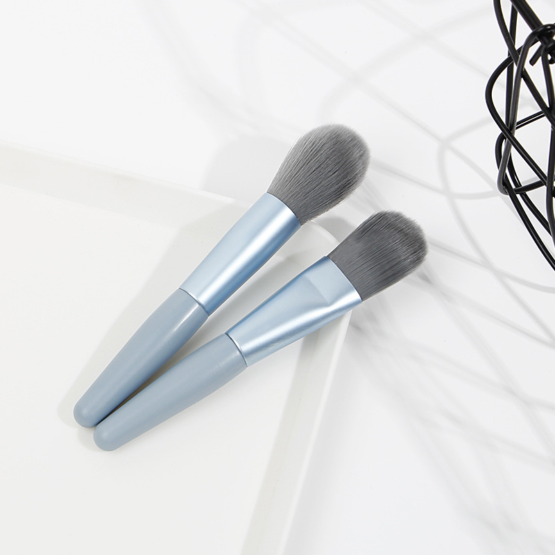 Hot 8 Plastic Handle Makeup Brush Portable Powder Eyeshadow Brush Set With Bag Beauty Tools Manufacturers Spot Item Picture