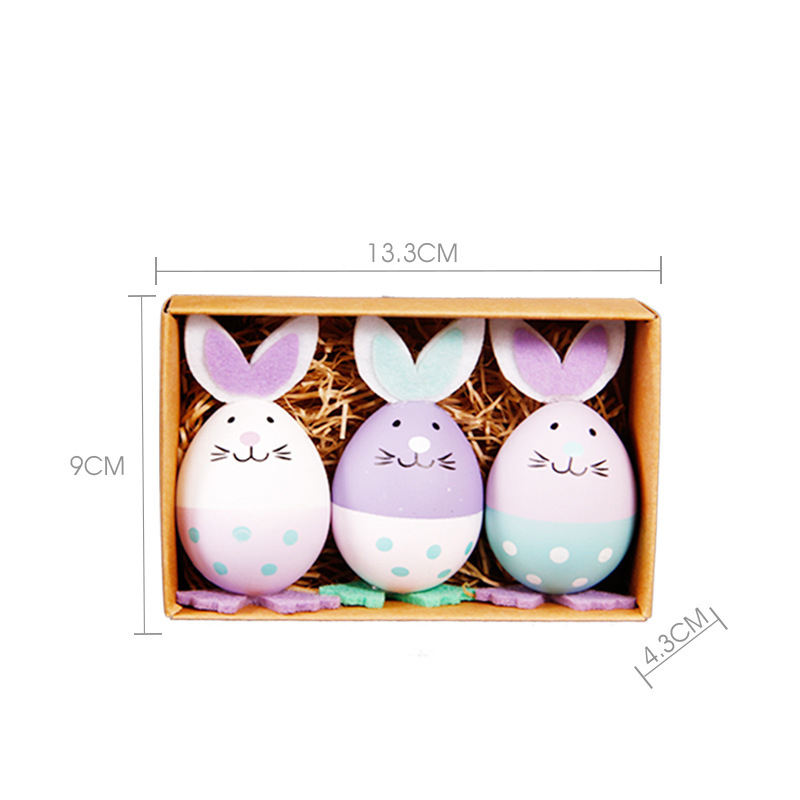 Easter Purple White Green Bunny Eggs Kindergarten Holiday Gifts Plastic Children's Toys Display details Picture