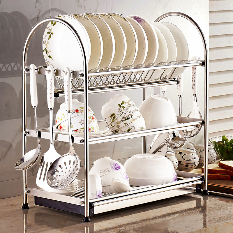 不锈钢碗碟架厨卫五金沥水置物碗架刀筷收纳整理架厨房置物碗碟架