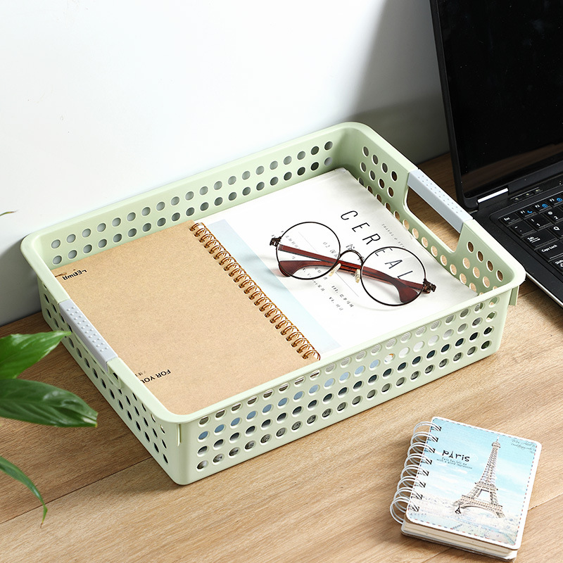 Bathroom Basket Plastic Storage Basket Sundry Storage Frame Plastic Storage Basket Desktop Snack Storage Basket Bath Basket Specification drawing