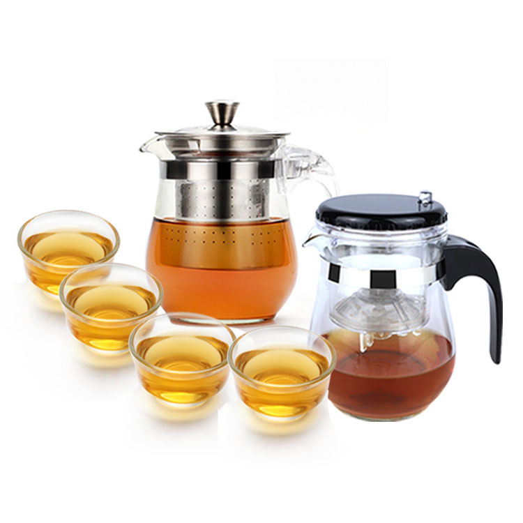 Elegant Cup Exquisite Cup Teapot Tea Set One Key Filter Pyrex Teapot Tea Maker Set Can Print Logo details Picture