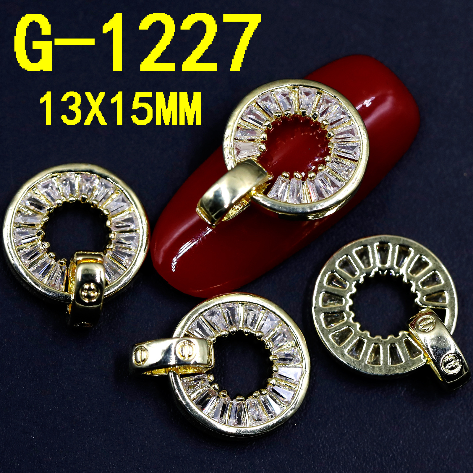 The new autumn and winter zircon nail art accessory, the tassel pearl pendant, is the same style of nail decoration as the Douyin Internet celebrity, super dazzling and luxurious shanilak Specification image
