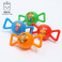 4英寸单双耳球pvc充气玩具球儿童沙滩玩具幼儿园宝宝训练手柄皮球图