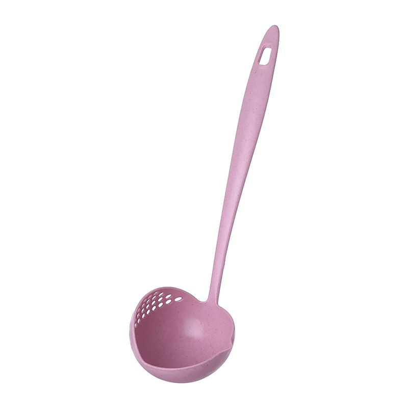 Wheat Straw Soup Leak Two-In-One Soup Spoon High Temperature Household Hot Pot Colander Porridge Spoon Kitchen Soup Leak Dual-Purpose Spoon Item Picture