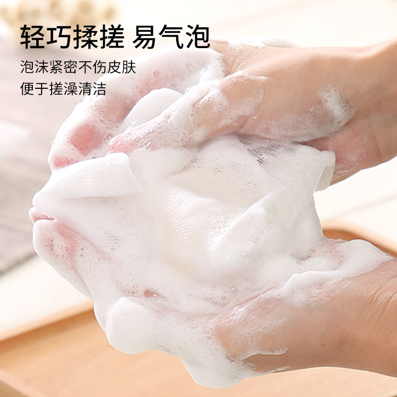 俊美日式打泡网 手工皂香皂双层起泡网袋 肥皂洗面奶洁面起泡网详情图3