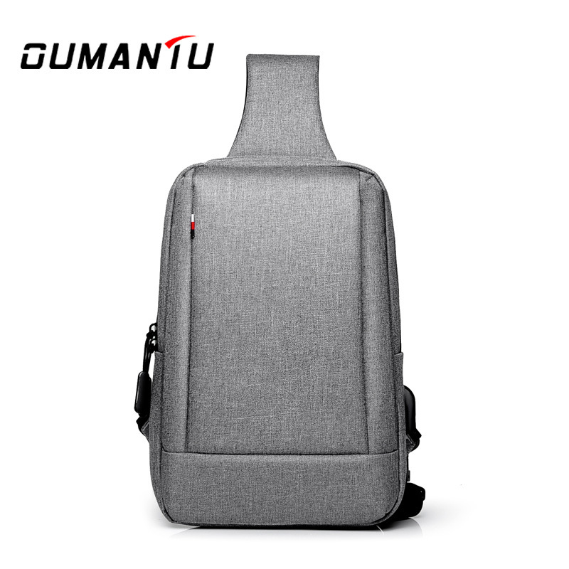 2021 New Men's Breast Bag Custom Oxford Cloth Breast Bag Business Casual Shoulder Bag Large Capacity Crossbody Bag details Picture