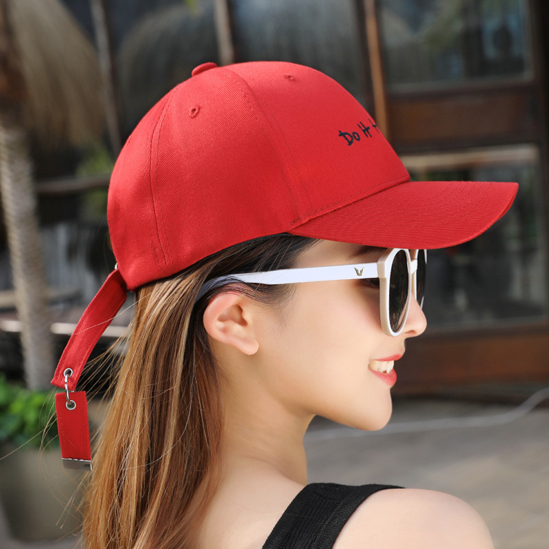 Hat Female Summer Ins Cap Male Solid Color Korean Embroidered Visor Cotton Couple Baseball Cap A Generation Specification drawing