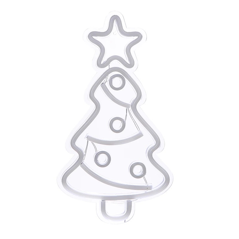 led neon backboard Christmas tree, transparent acrylic neon light Christmas tree decorative item, festival light Item Picture