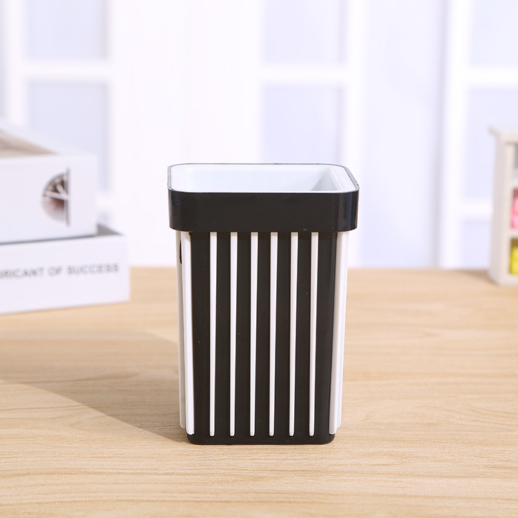 Fashionable office pen holder, creative multi-functional, simple and modern plastic desktop stationery square dual-purpose storage box for students Item Picture
