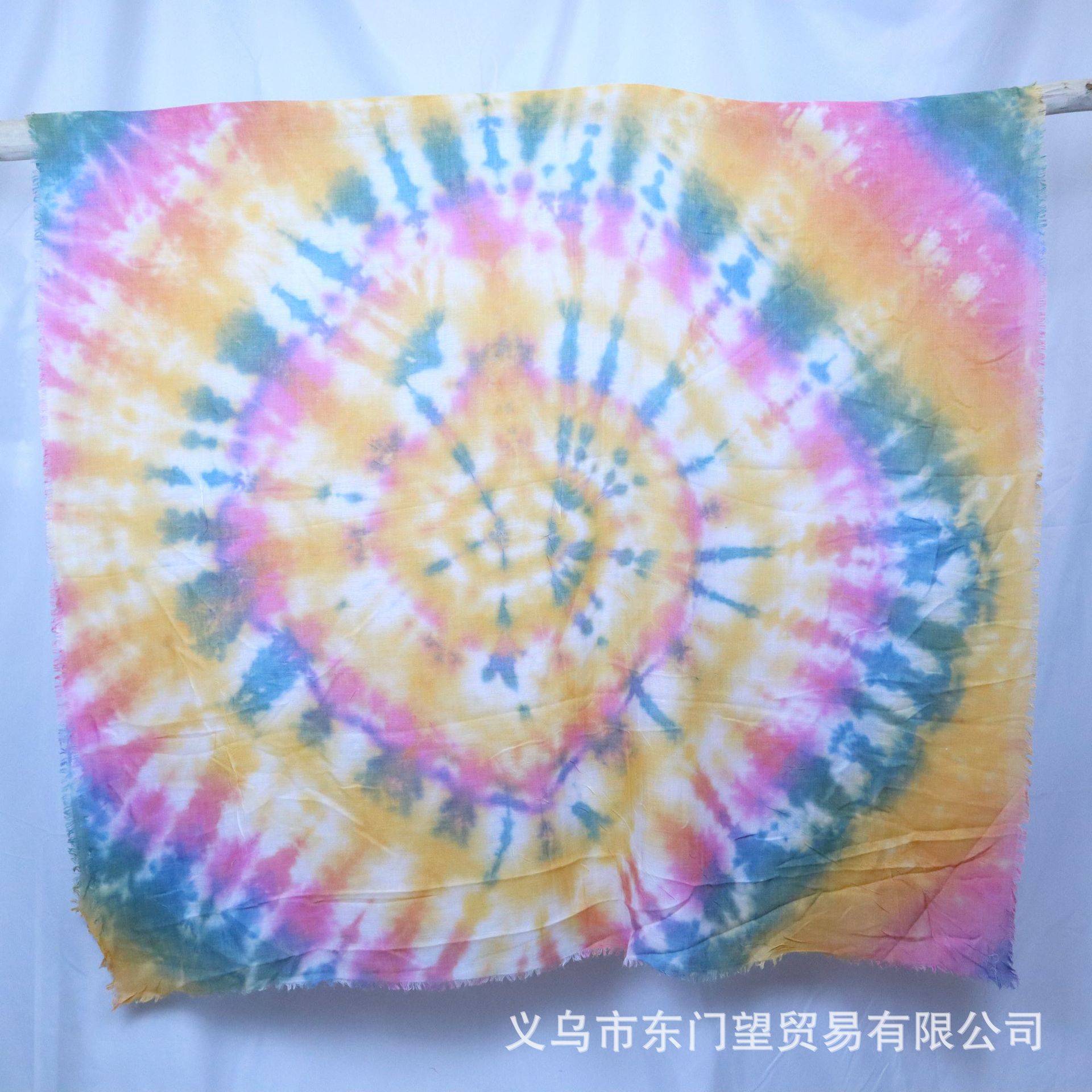 Net Red Explosive New Tie Dye Scarf Zhang Yixing Clothing With Cape Rhyme Color Silk Scarf Manufacturers Direct Sales Long Scarf Specification drawing