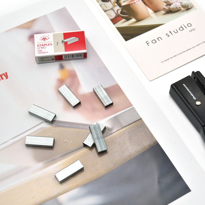Yuanchang Stationery Small stapler 10#, office supplies, 1000 pieces per box, stapler wholesale Specification image