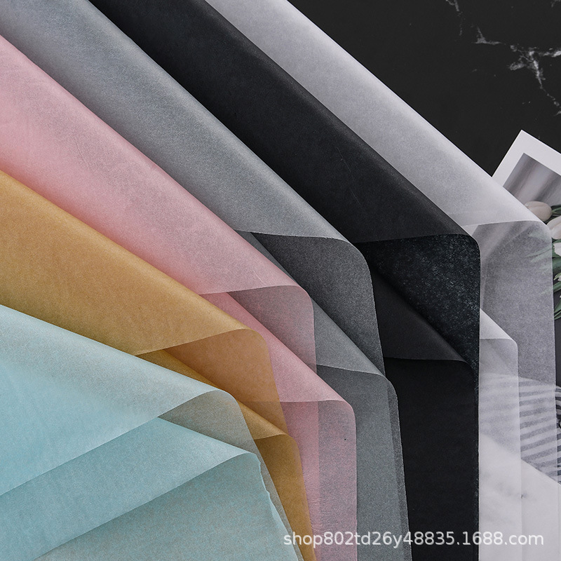 Korean-style small gift bouquet wrapping paper lined with solid color paper copy paper flower wrapping paper 18g wholesale Specification drawing