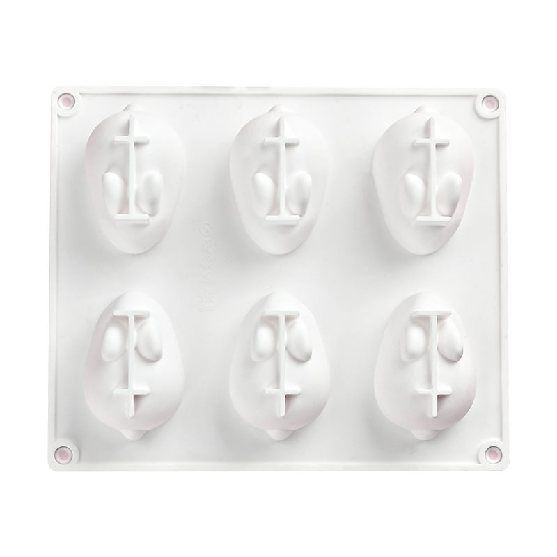 6孔复活节兔白底实物图