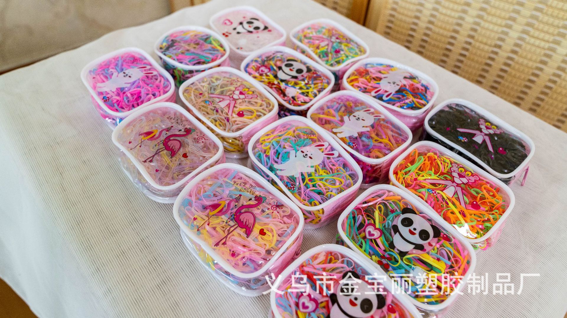 Jinbaoli Factory direct sales of children's headwear, hair ties, disposable rubber bands for women, hair ties for girls, baby hair bands, and rubber bands