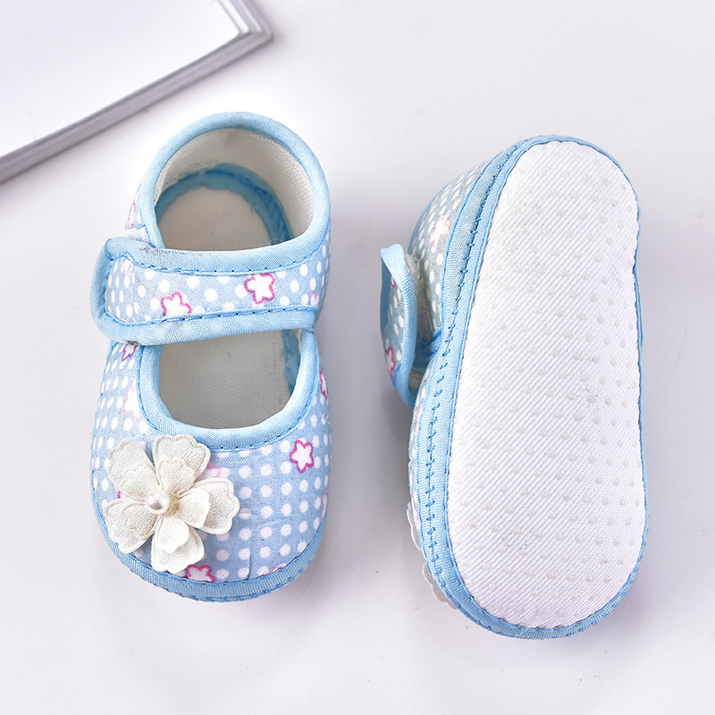 0-1 Year Old Spring And Autumn Velcro Baby Shoes Cute Children's Single Shoes Soft Soled Non-Slip Baby Shoes Cloth Soled Toddler Shoes Application Scenario