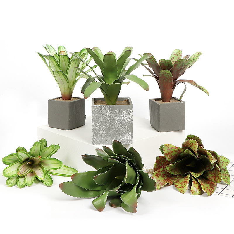 Nordic Wind Simulation Succulent Plant Furniture Decoration Balcony Potted Decoration Plant Dripping Bromeliad Factory Direct Sales details Picture