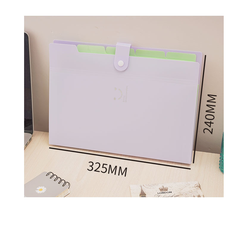 "Silver Love, Smile, 5 folders, A4 file bag, folder, test paper storage and organization bag, organ bag manufacturer. Item Picture