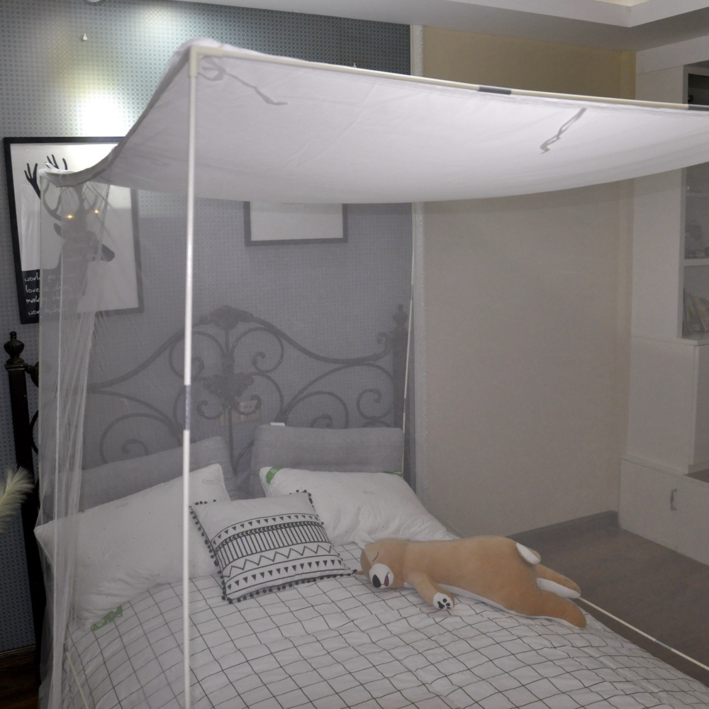 Factory Direct Sales Student Mosquito Net Bunk Mosquito Repellent Square Net Dust Cloth Top Door Without Support Specification drawing