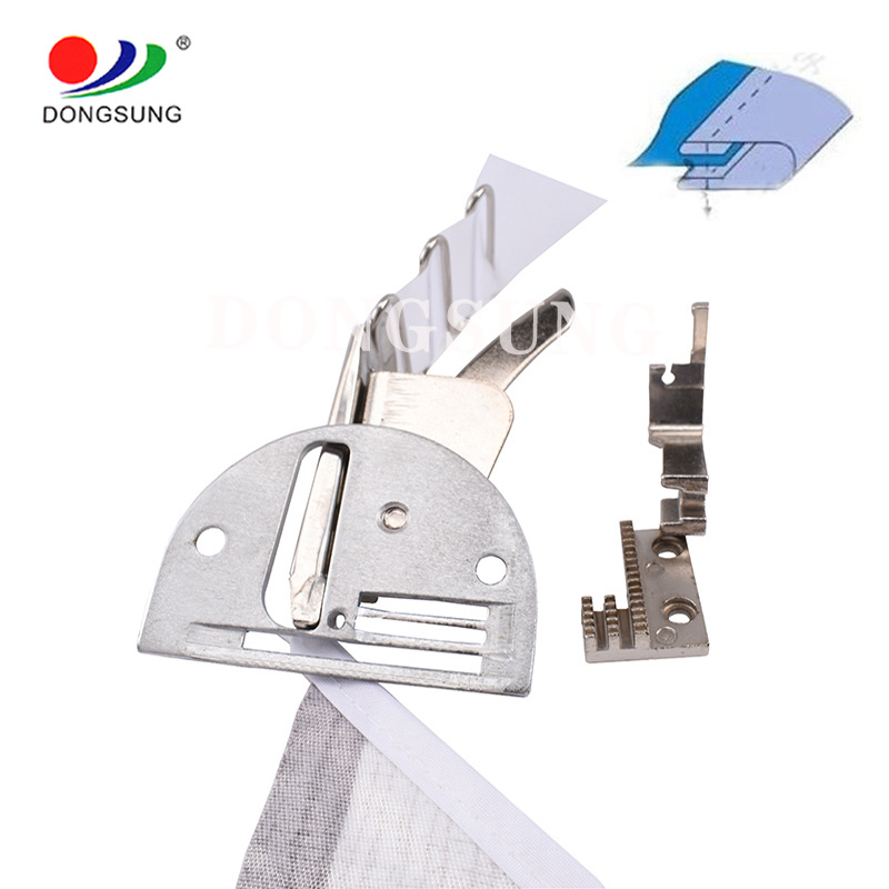 Flat car computer car A10 double wrapping four-fold curling and pulling cylinder industrial flat sewing machine 撸子/ edge wrapping machine/edge wrapping cylinder Application Scenario