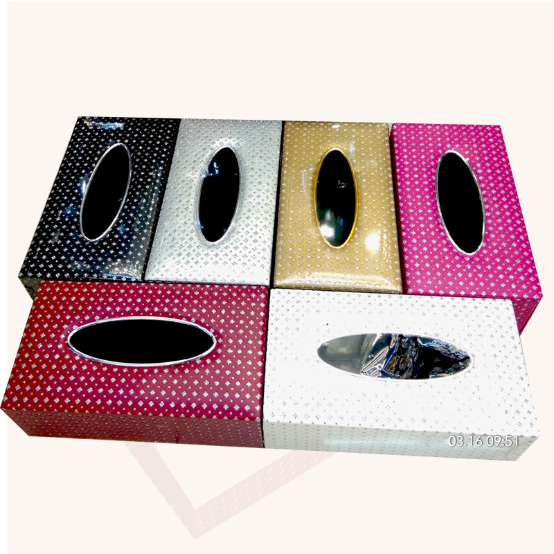 2020 Commercial Hotel Rectangular Bottom Opening Leather Paper Box Home Living Room Car Extraction Tissue Box Item Picture