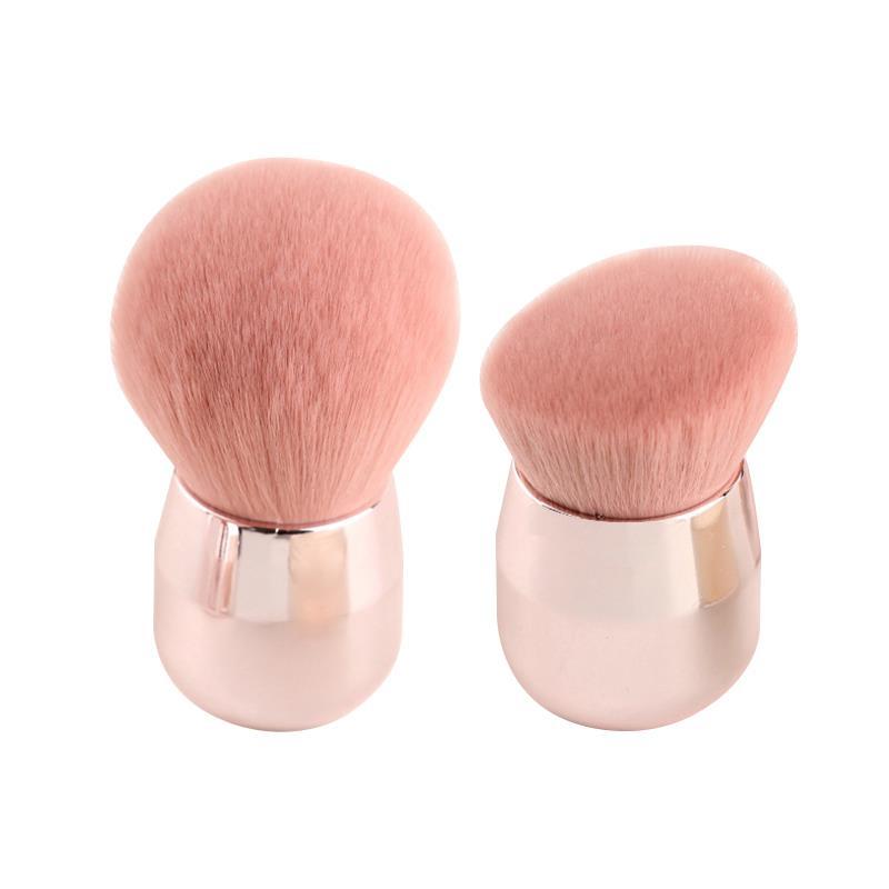Creative New Loose Powder Blush Brush Electroplating Single Branch Fiber Hair Mushroom Head High Light Contouring Brush Manufacturers Wholesale Item Picture