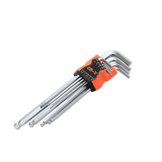 9-Piece Set Flat Head Ball Head Inside Six Square Hardware Tools Matte Allen Wrench Wrench Hex Socket Hand Item Picture