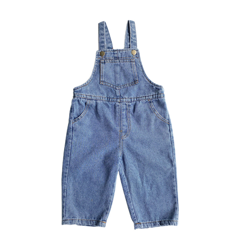 Korean-style children's overalls, stylish and casual denim pants for boys and girls in spring and autumn 2020 Item Picture