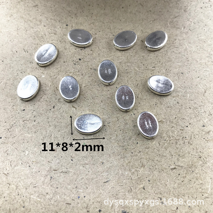 DIY alloy elliptical beaded material accessories for bracelets, necklaces, and perforated beads are sold directly by the manufacturer