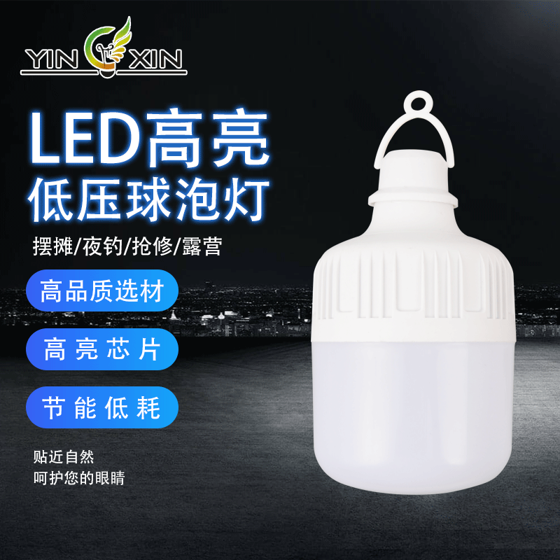 LED灯泡 家用照明球泡灯 夜钓野营低压便携式地摊灯