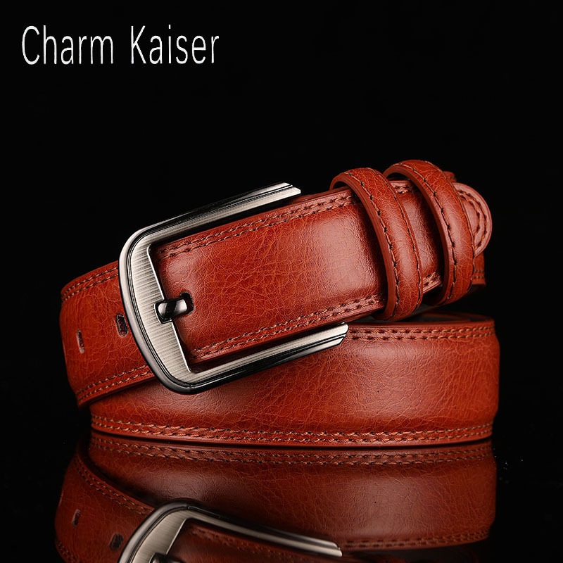 Leather Belt Men's Leather Belt Men's Real Cowhide Needle Buckle Belt Brown Middle-Aged Youth Casual Hipster Men's Waistband Application Scenario