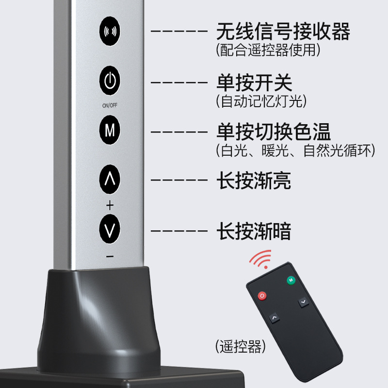 The original factory directly supplied LED eye protection work screen lamp clip type European and American cross-border desktop support remote control Application Scenario