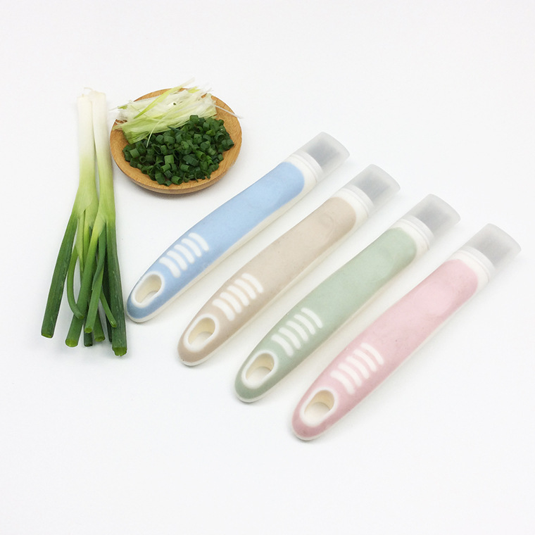 丝刨蒜苗青椒白底实物图